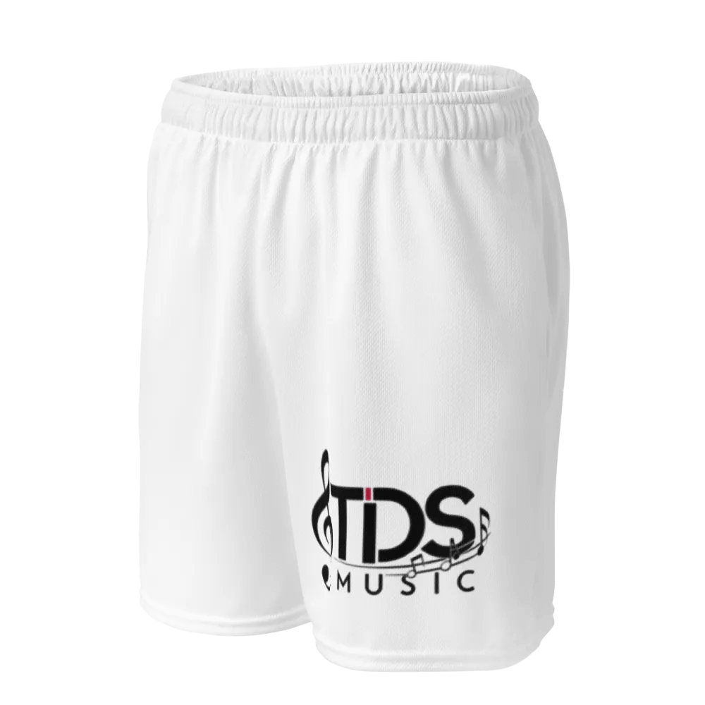 TDS Music Eco-Friendly All-Over Print Recycled Mesh Shorts - White, 2XS-6XL product image (3)