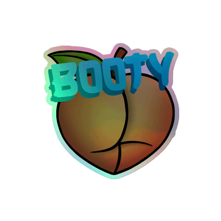 Peachy Booty Holographic Sticker product image (2)