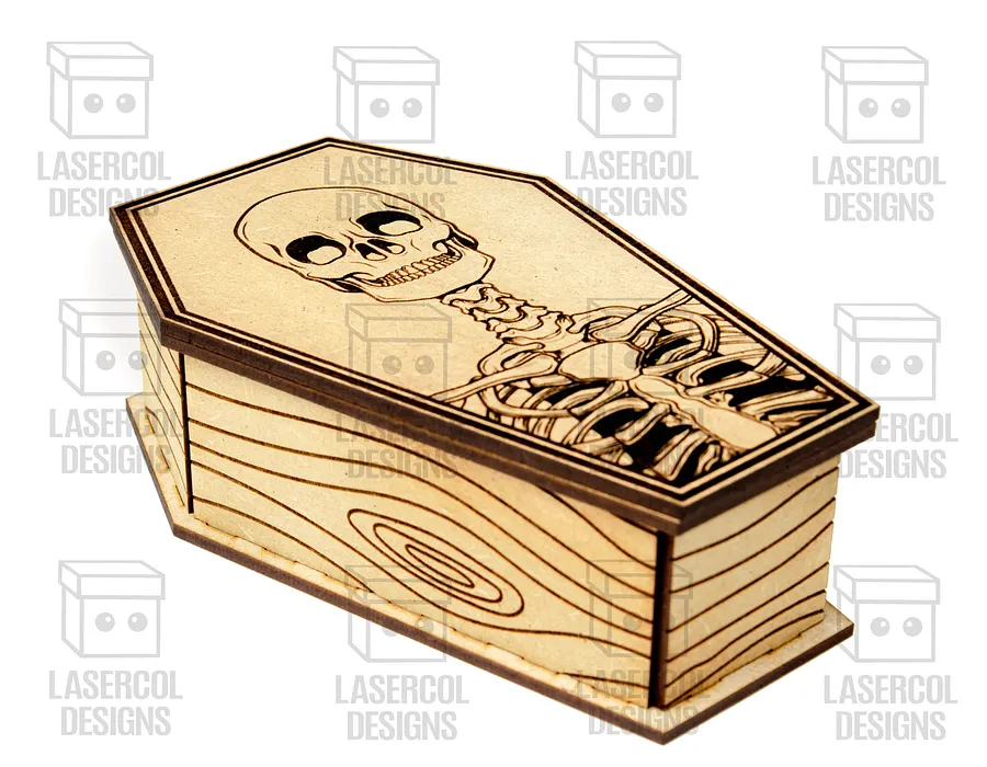 Halloween Coffin Box Set 1 (2 Sizes) - Laser Cut Files product image (9)