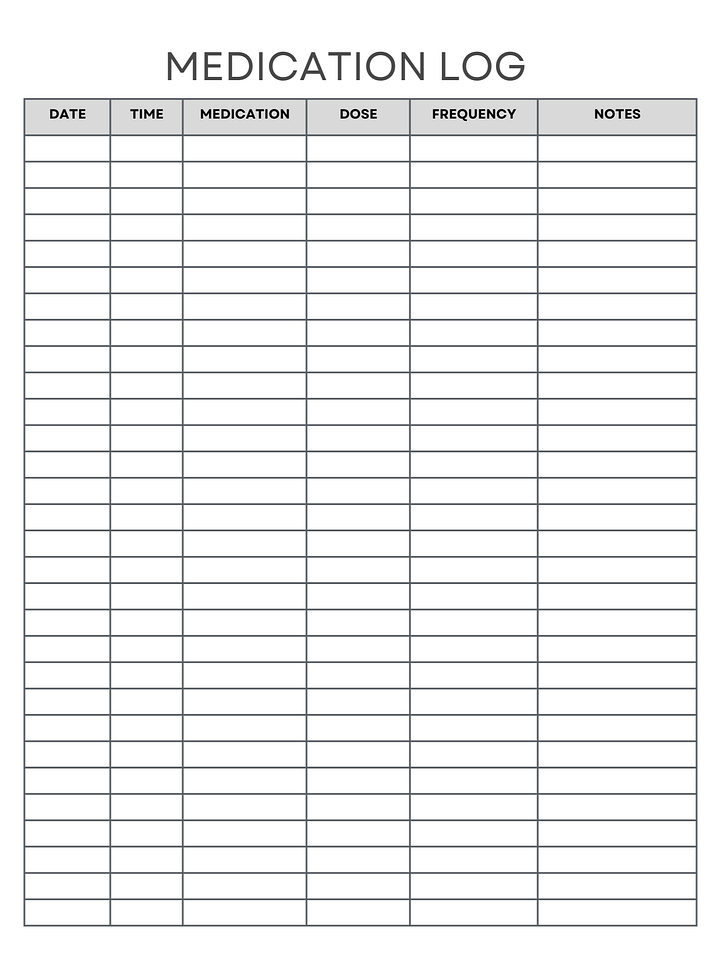 "Daily Medication Logbook: Track Your Medicine Intake with Ease" "Medication Tracker: A Daily Logbook for Doses, Times & Notes" product image (1)