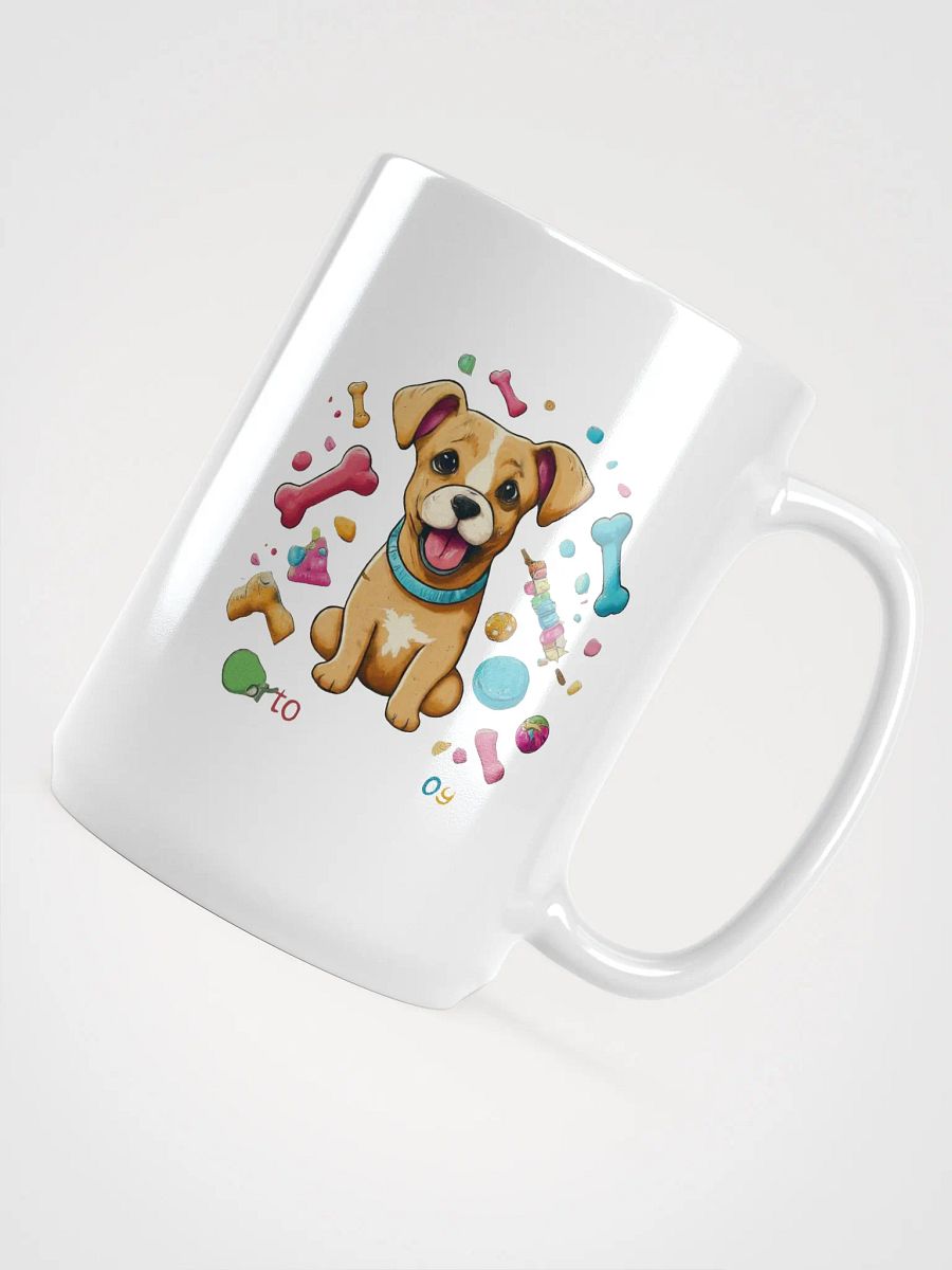 Playful Pup Cartoon White Glossy Mug product image (4)