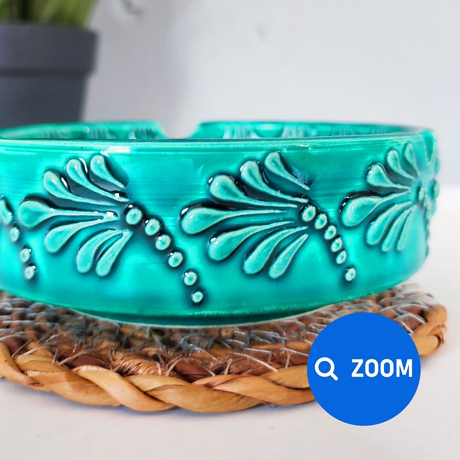 Ceramic turquoise ashtray (11 cm) — handmade pottery, handmade ceramic, home decor, handmade gift, Turkish ceramic product image (8)