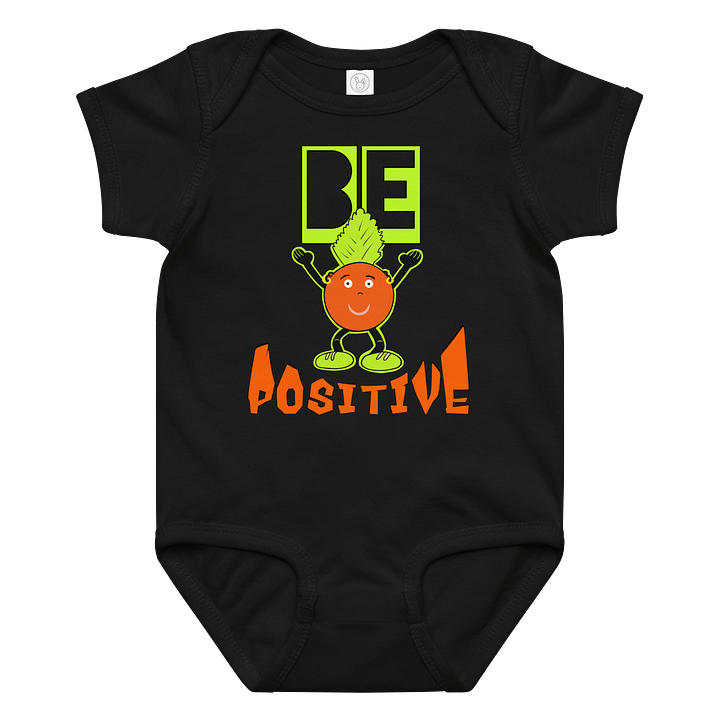 Positive Vibes Orange Baby Bodysuit product image (3)