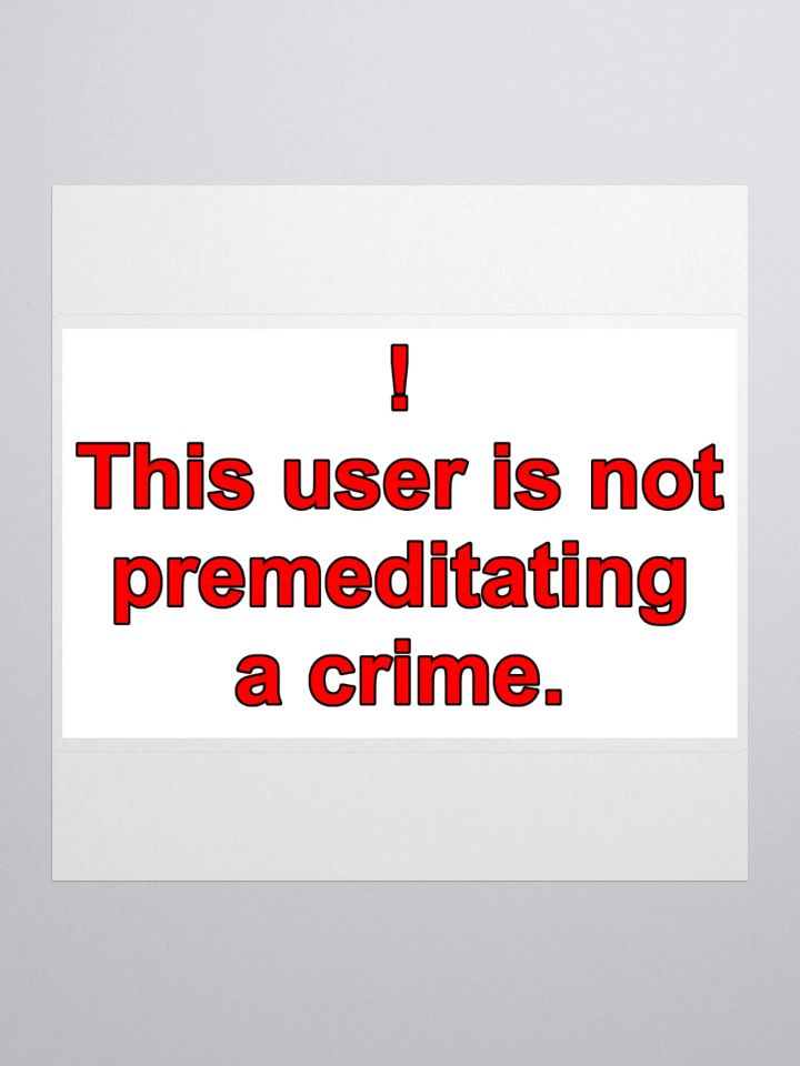 Premeditated Crime Sticker product image (2)