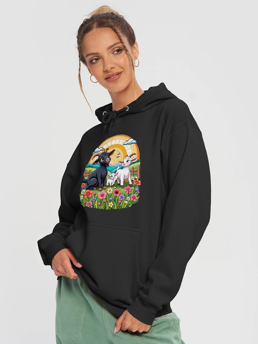 Vibrant Goat Trio Illustrated Hoodie product image (18)