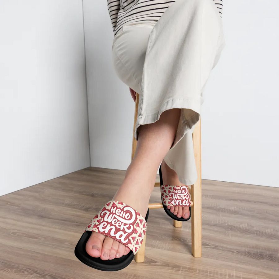 Hello Weekend Watermelon All Over Print Women's Slides product image (3)