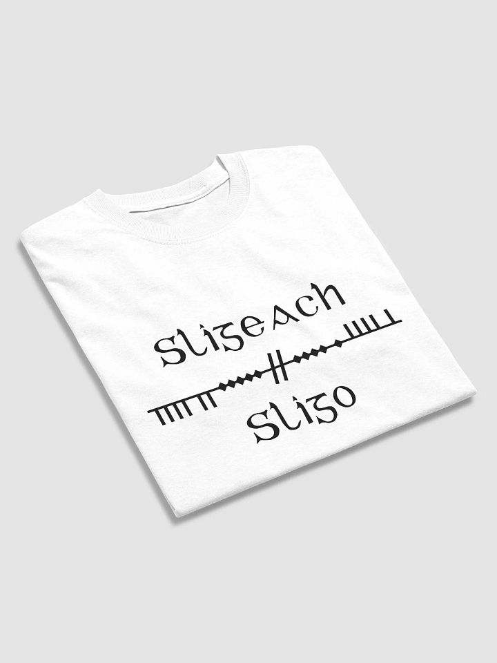 Sligo/Sligeach Scholastic style Ogham white printed T-shirt product image (2)