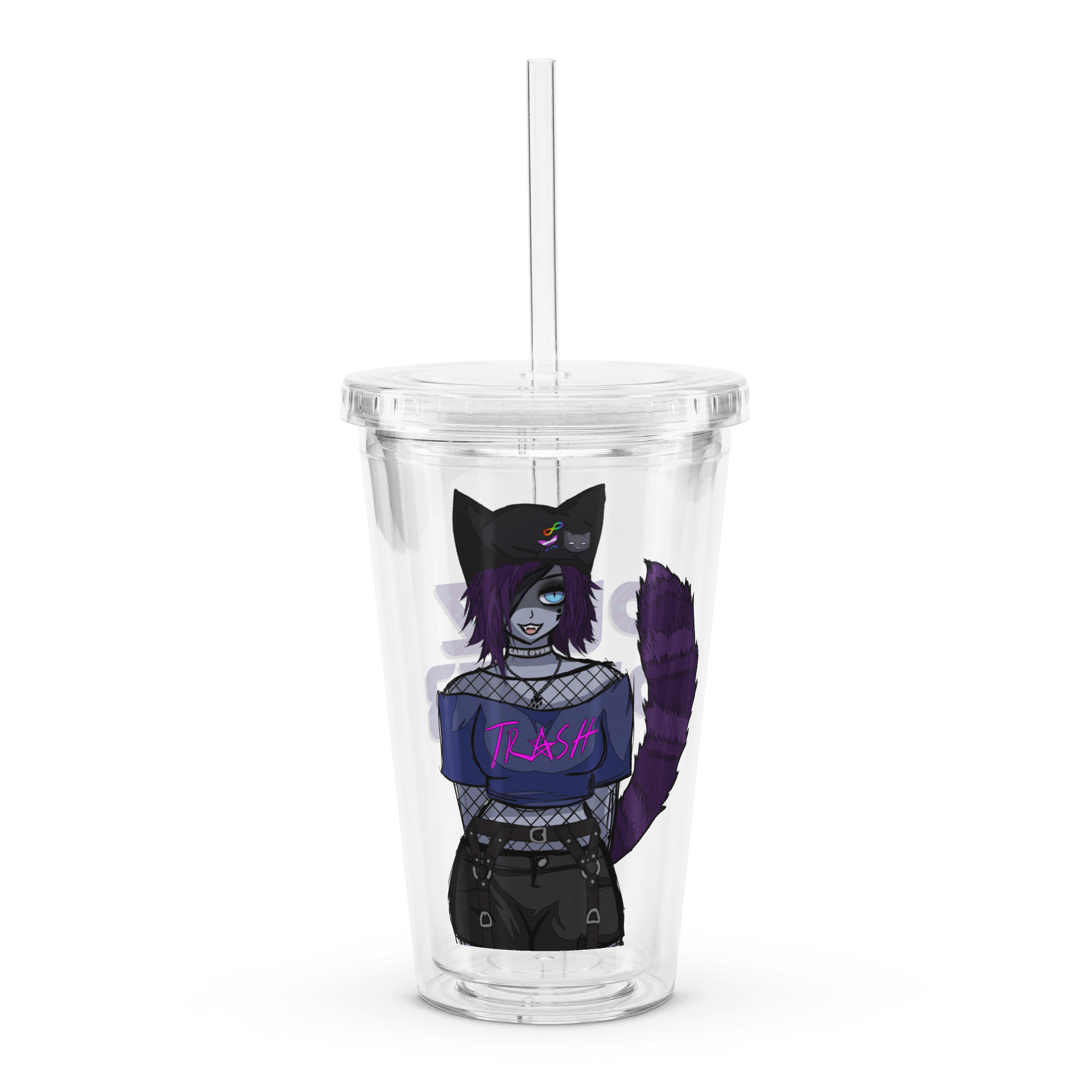 Punk Pudz Clear Plastic Tumbler w/ Straw product image (4)