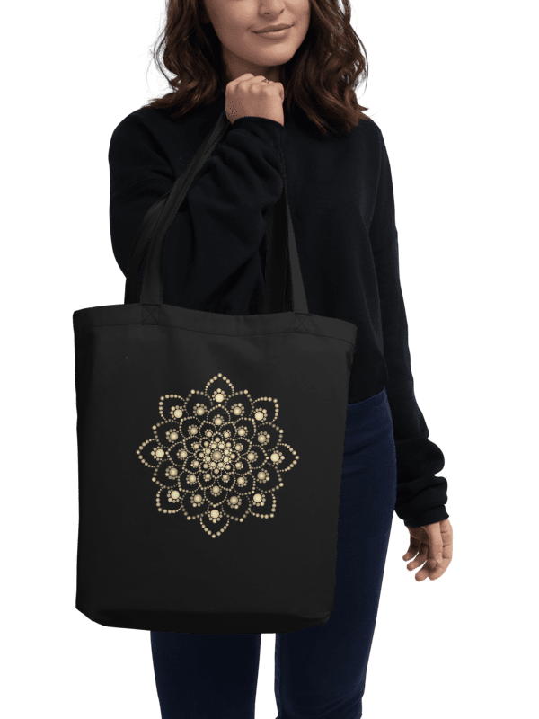 Golden-Brown Mandala Eco-Friendly Tote Bag product image (1)