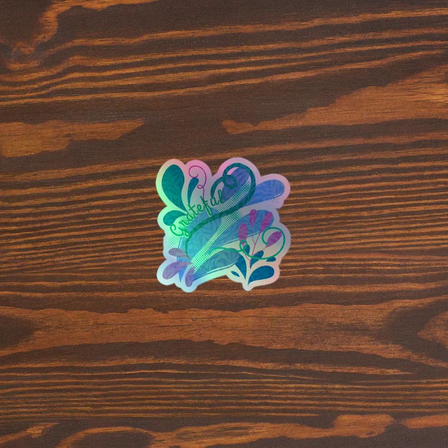 Sticker grateful water droplets design product image (5)