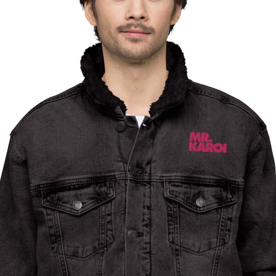 Mr. Karoi Pink Logo Denim Jacket product image (7)