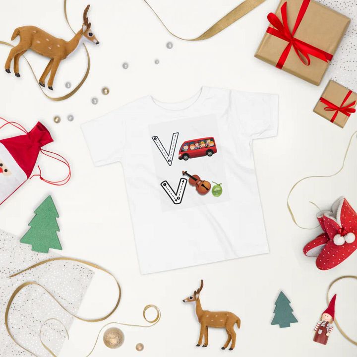 JoBeth Design  White Vv 🎻 Toddler T-Shirt👚 product image (2)