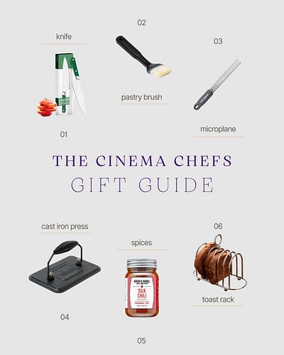We put together a free last-minute gift guide for the food-loving cinephile in your life. Check it out on our @fourthwall, li...