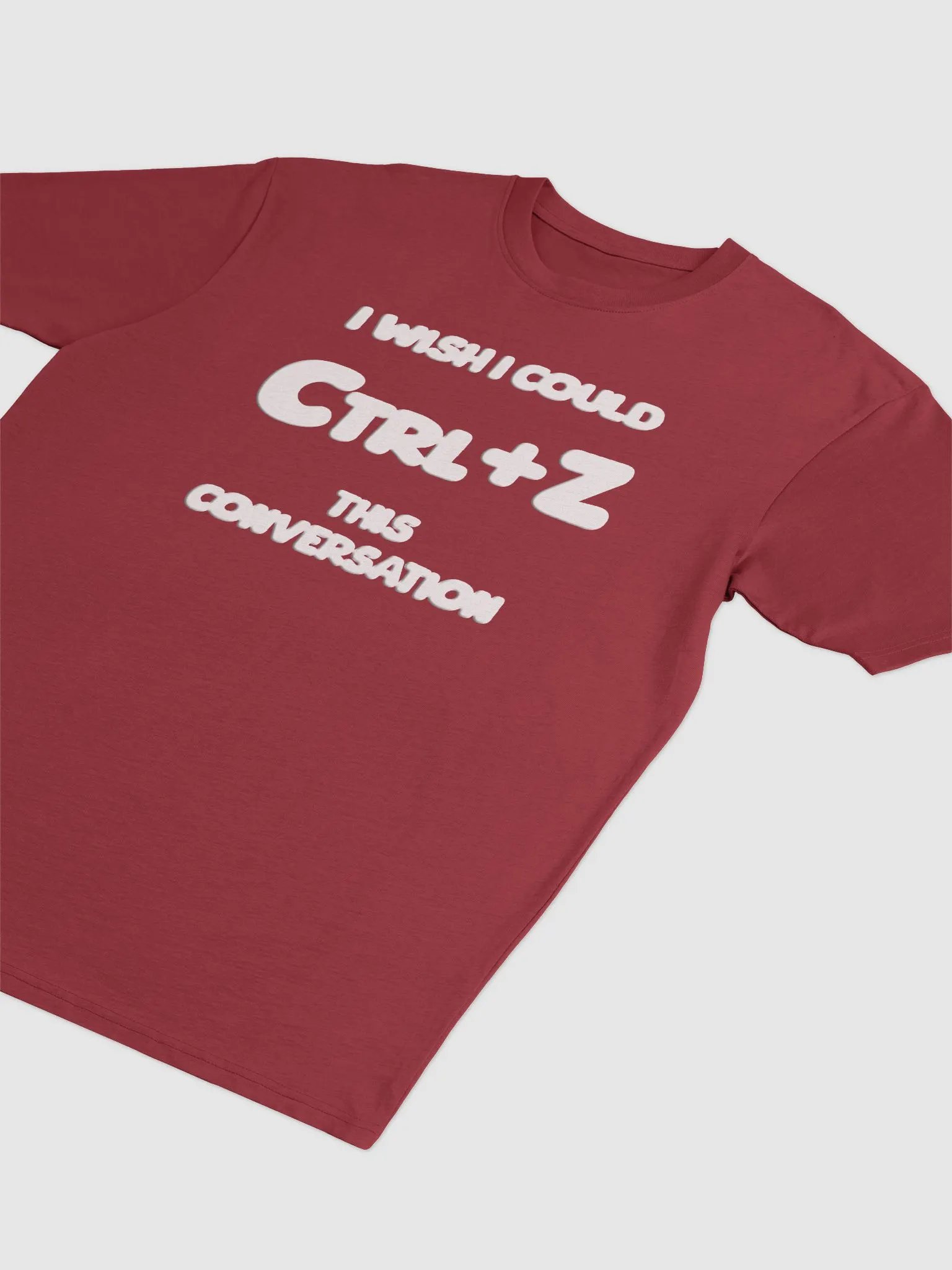 【Ctrl+Z】White Text Men's Premium Heavyweight Tee product image (2)