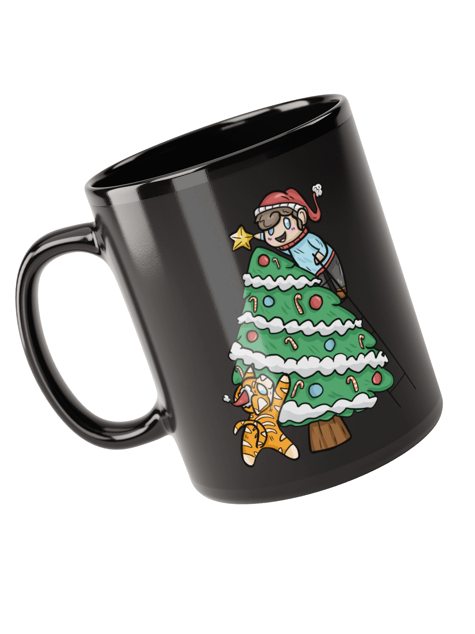 Arcade Warrior Tree Black Mug Christmas 2025 product image (1)