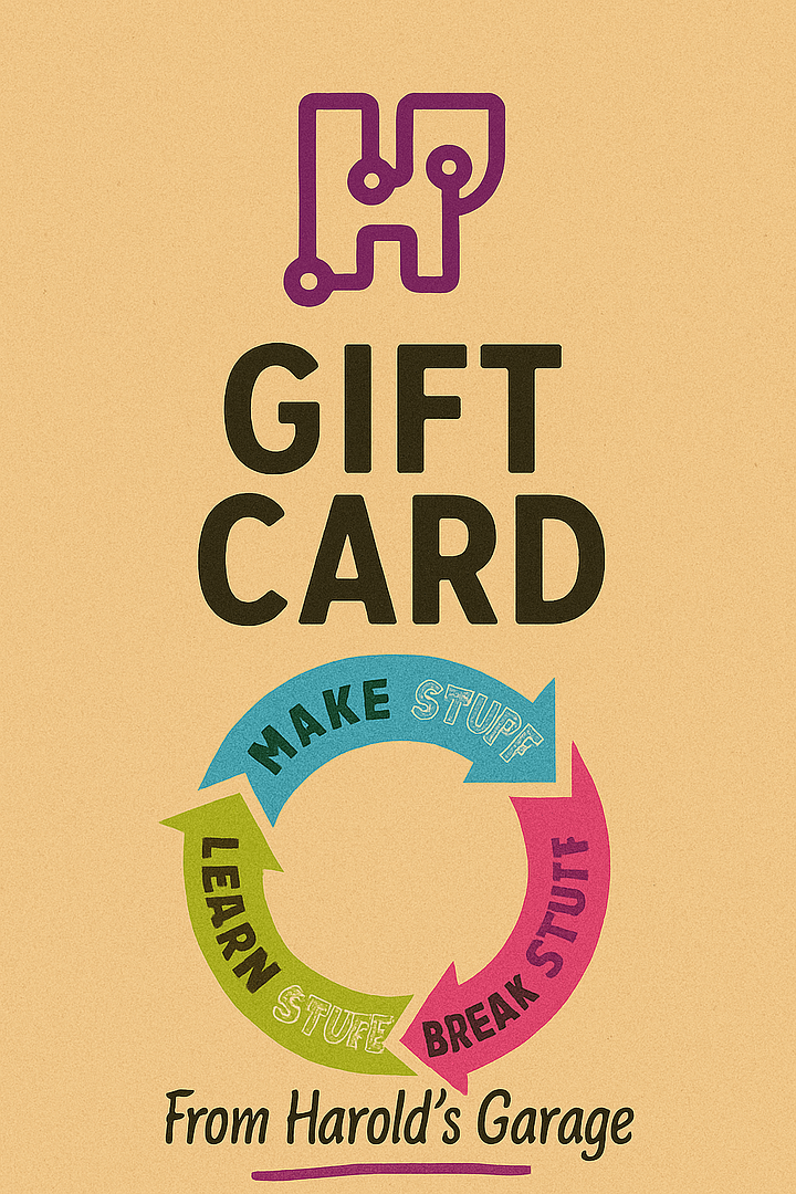 Harold’s Garage Gift Card – Handmade Gift Card for Custom Pens, Turned Gifts, Resin & Wood Creations, Personalized Handmade Items product image (1)