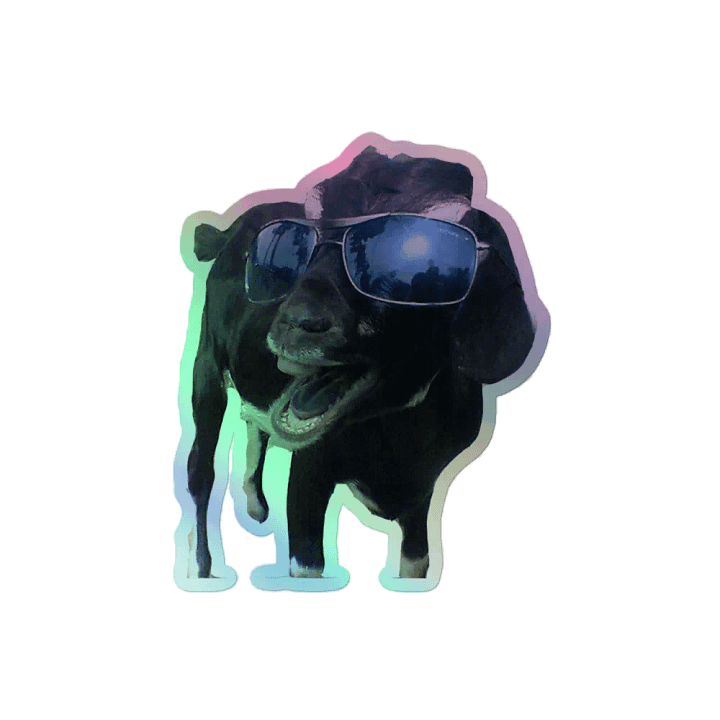 holographic goat sticker product image (2)