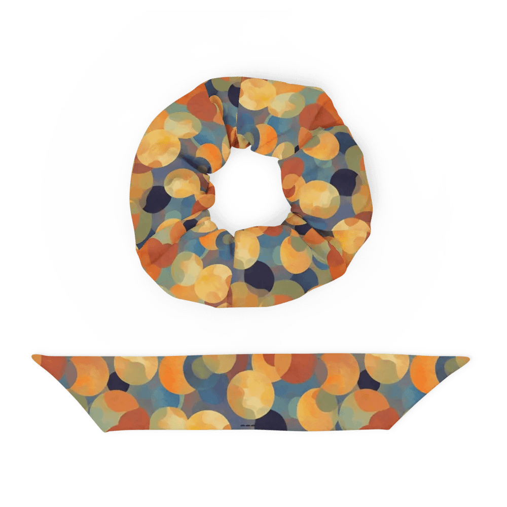 Hair Scrunchie - Modern Boho Watercolor Spheres product image (4)
