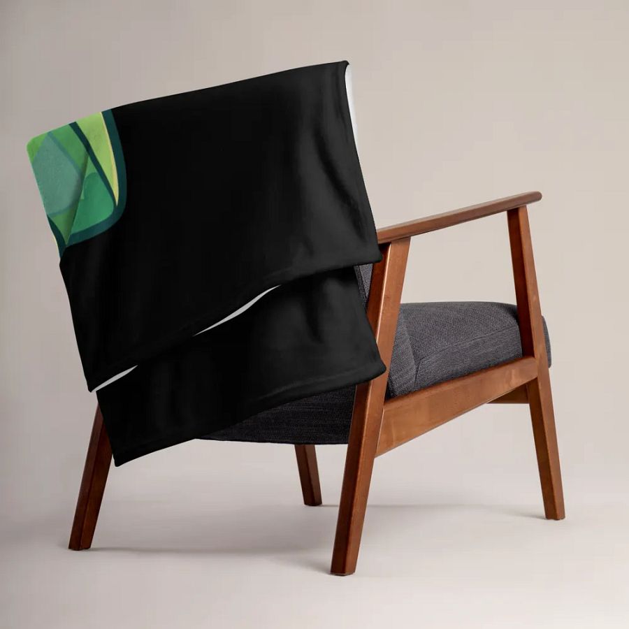 Sleeping Chloe • Throw Blanket (Black) product image (4)