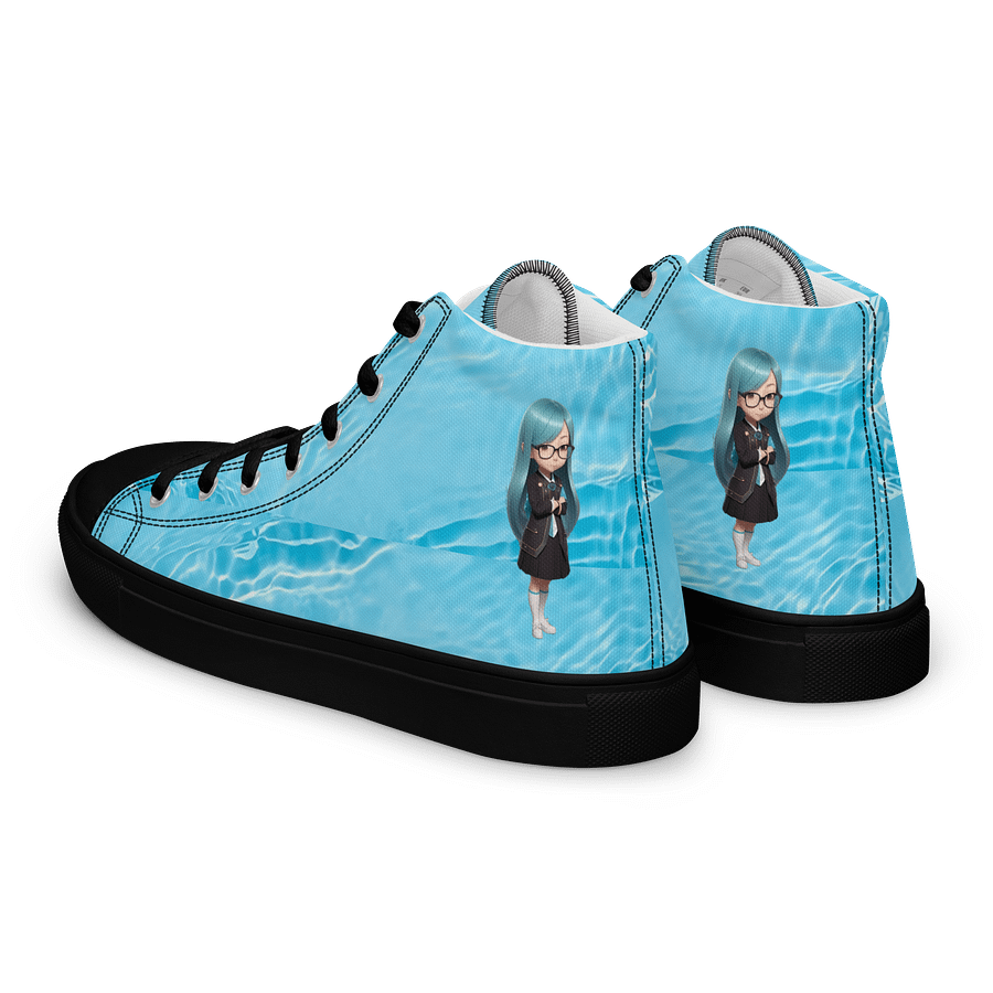 (Aqua CHIBI) K Women's High Top Canvas Shoes product image (5)