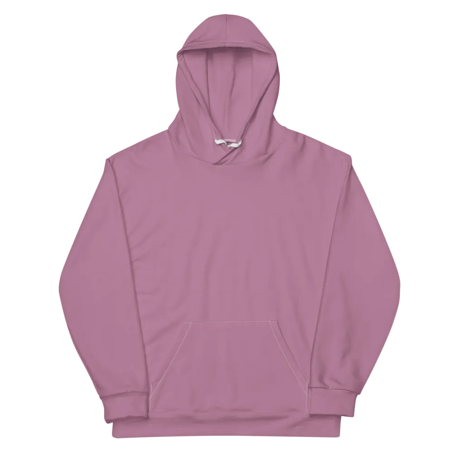 Plain Medium Dark Lilac Purple Soft Summer Unisex Recycled Polyester Heavyweight Premium Hoodie by Treasure Pie product image (12)