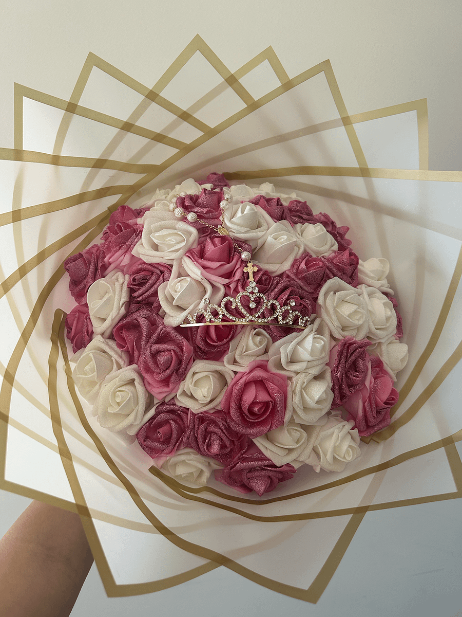 Pink & White Glitter Bouquet product image (5)