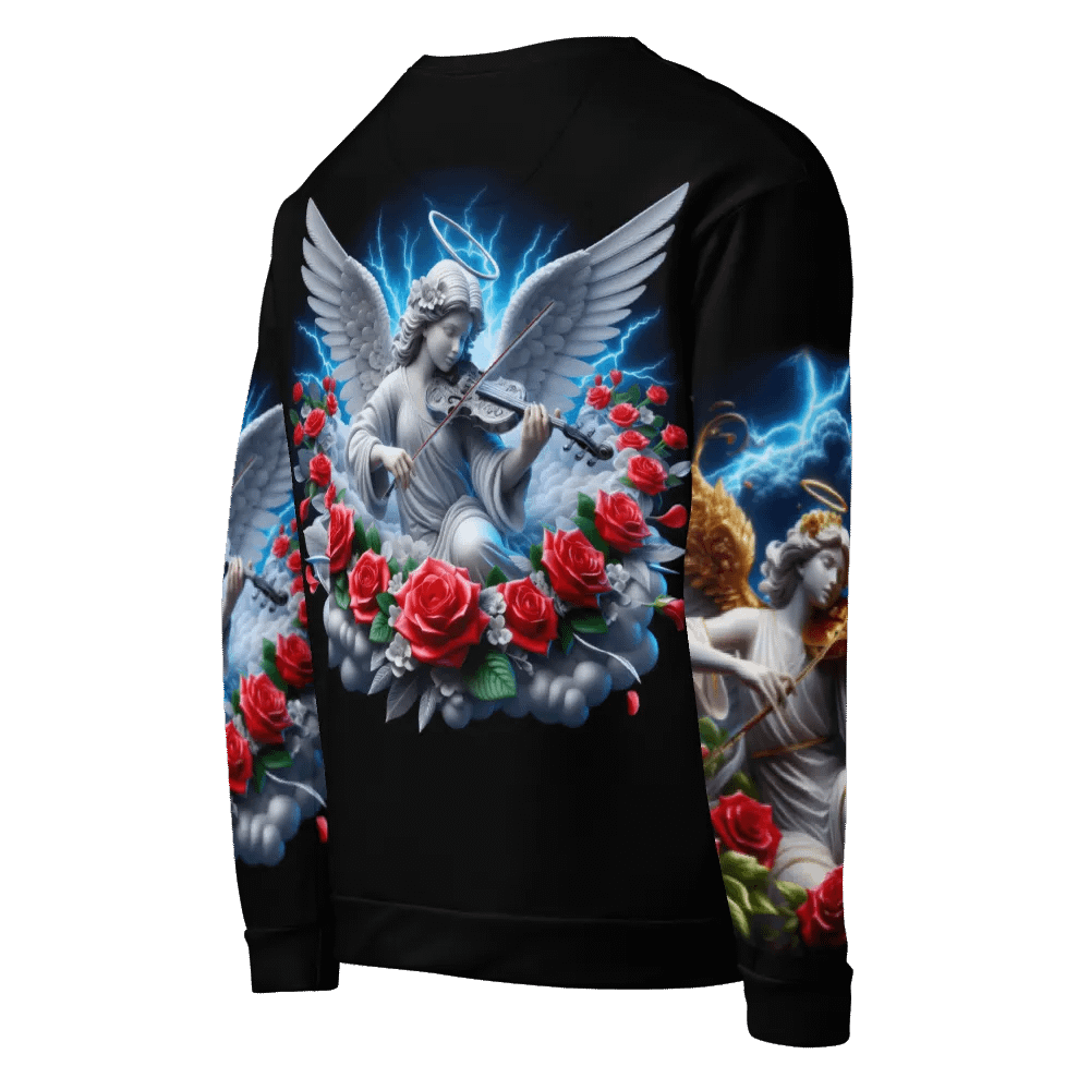Angels making Music with a Violin - All-Over Unisex Sweatshirt #39 product image (8)
