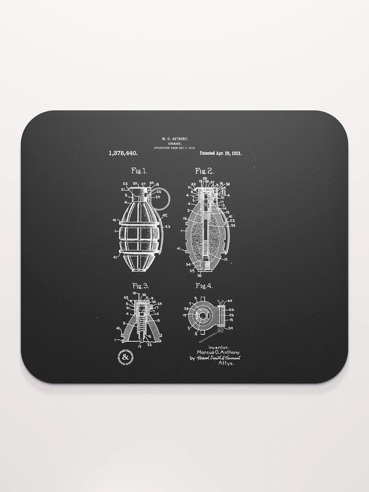 Mk2 Grenade Patent Mouse Pad product image (2)