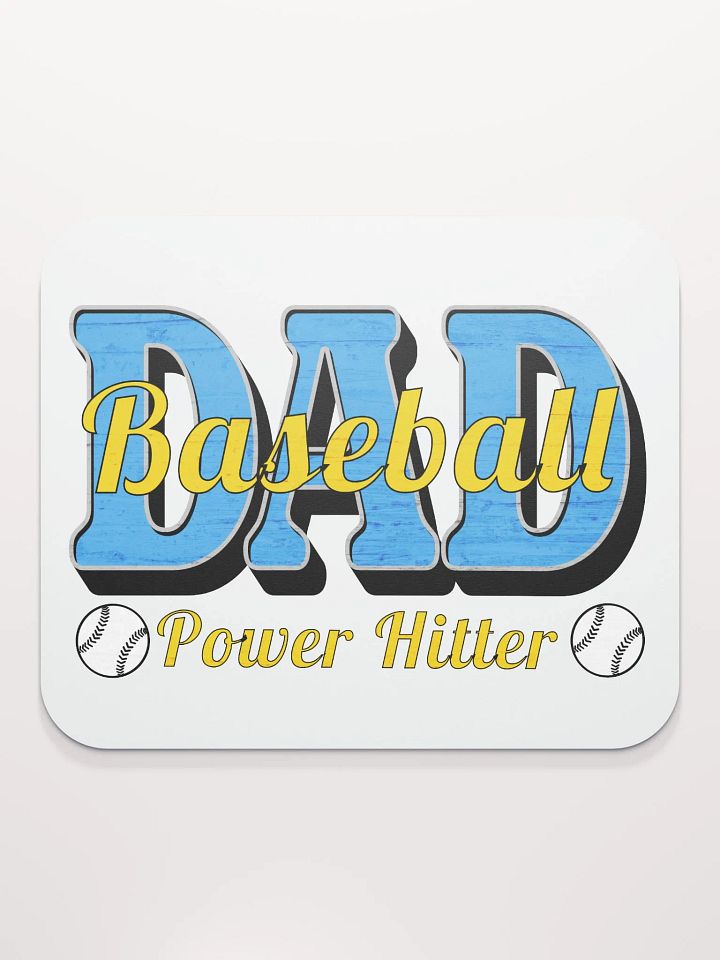 Dad Baseball Power Hitter Mouse Pad product image (2)