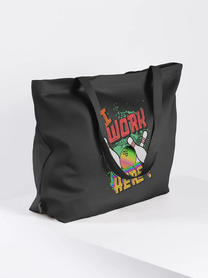 I Work Here Bowling Bold Statement Tote product image (1)