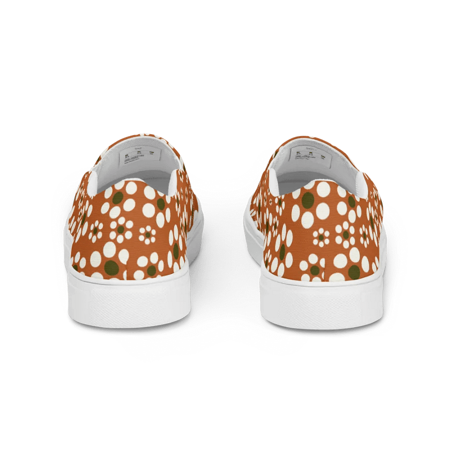 Mexican Terracotta floral Women's Canvas Slip-Ons product image (5)