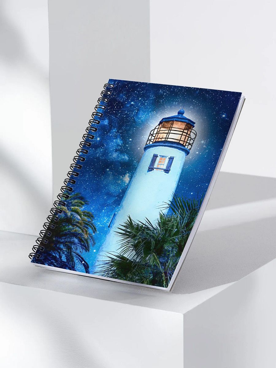 St. George Island Lighthouse by Night – Florida Spiral Notebook product image (3)