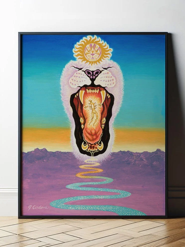 Lion's Gate: Soul Rebirth - 16 x20 Archival Canvas Print, Wall Art, Altarpiece product image (1)