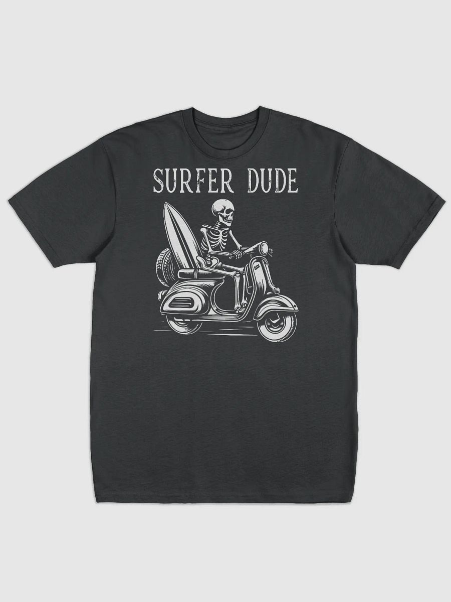 Surfer Skeleton on Scooter with Surfboard Tee product image (1)