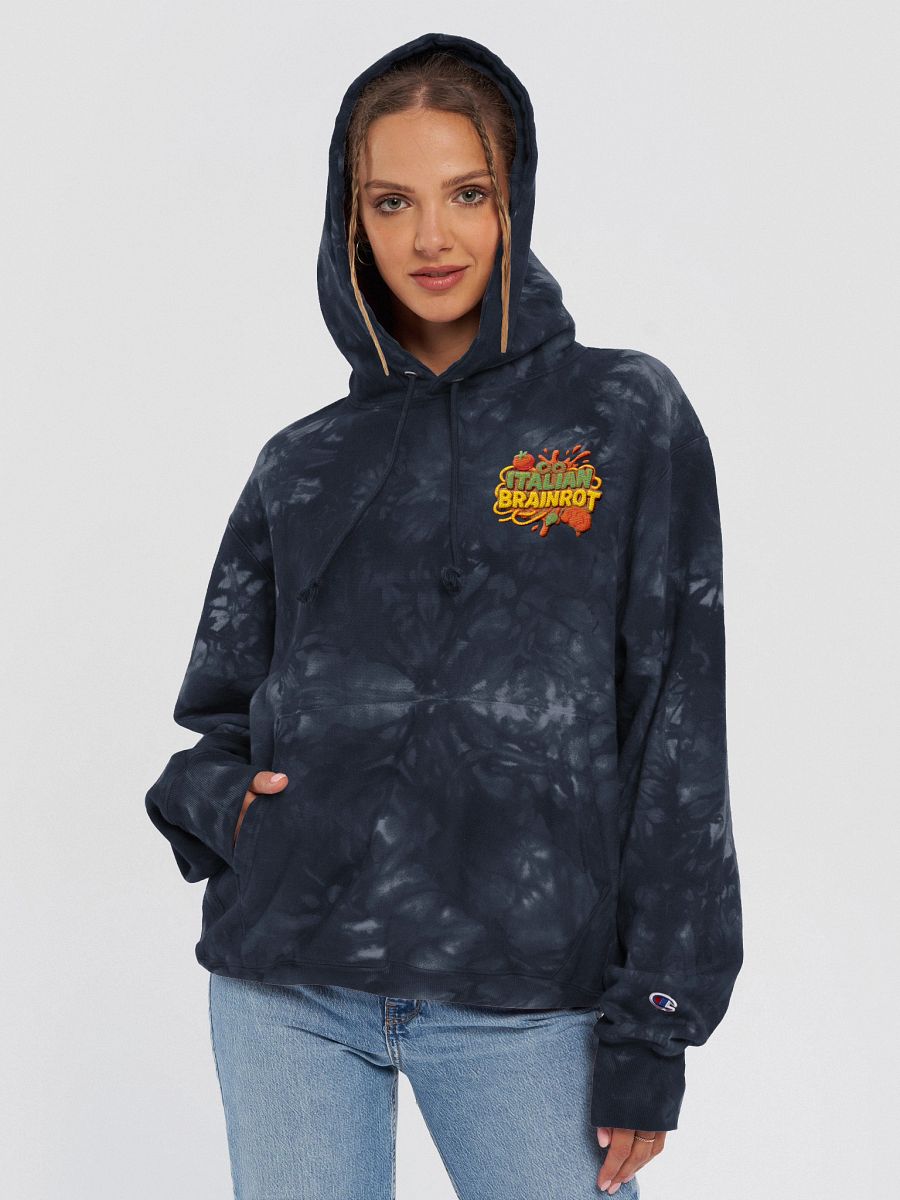 🧠 Italian Brainrot Logo Champion Tie-Dye Hoodie 🇮🇹 product image (13)