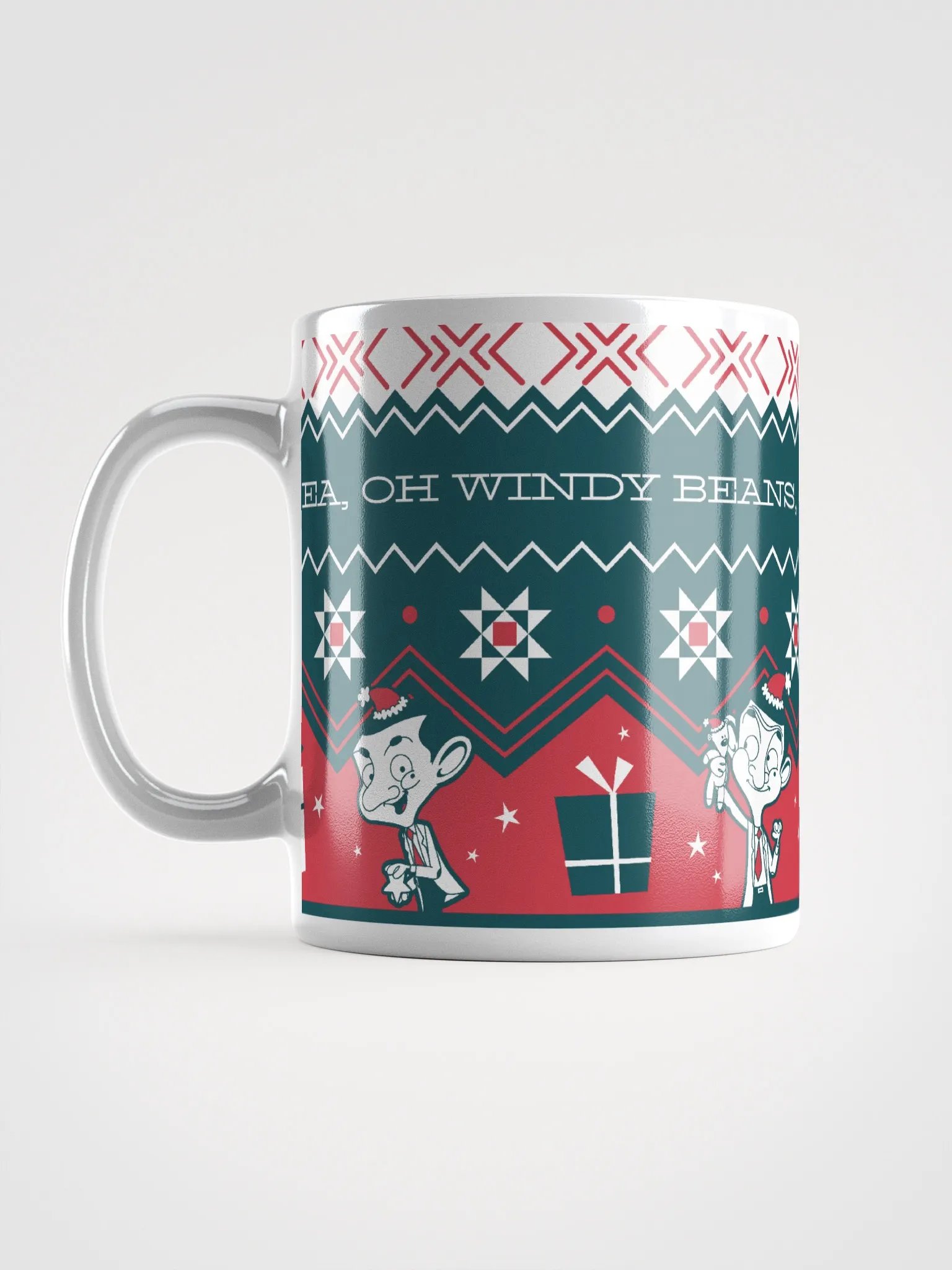 Windy me! Mr.Bean Xmas mug product image (6)