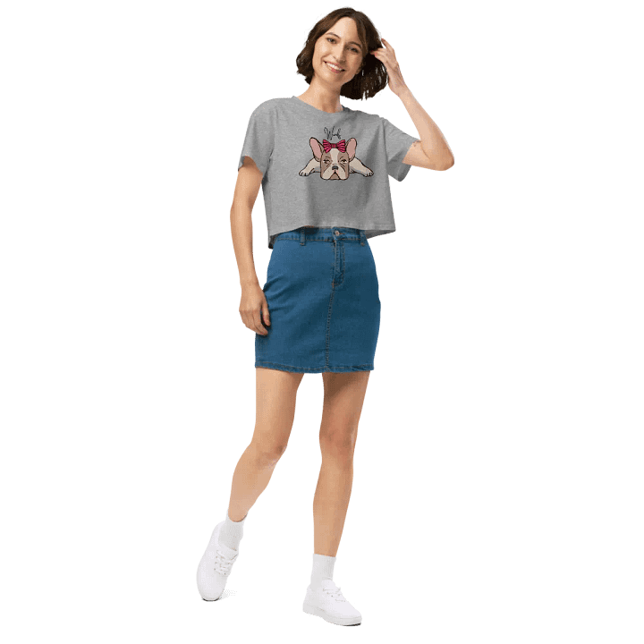 Girly French Bulldog Women's Crop Top product image (2)