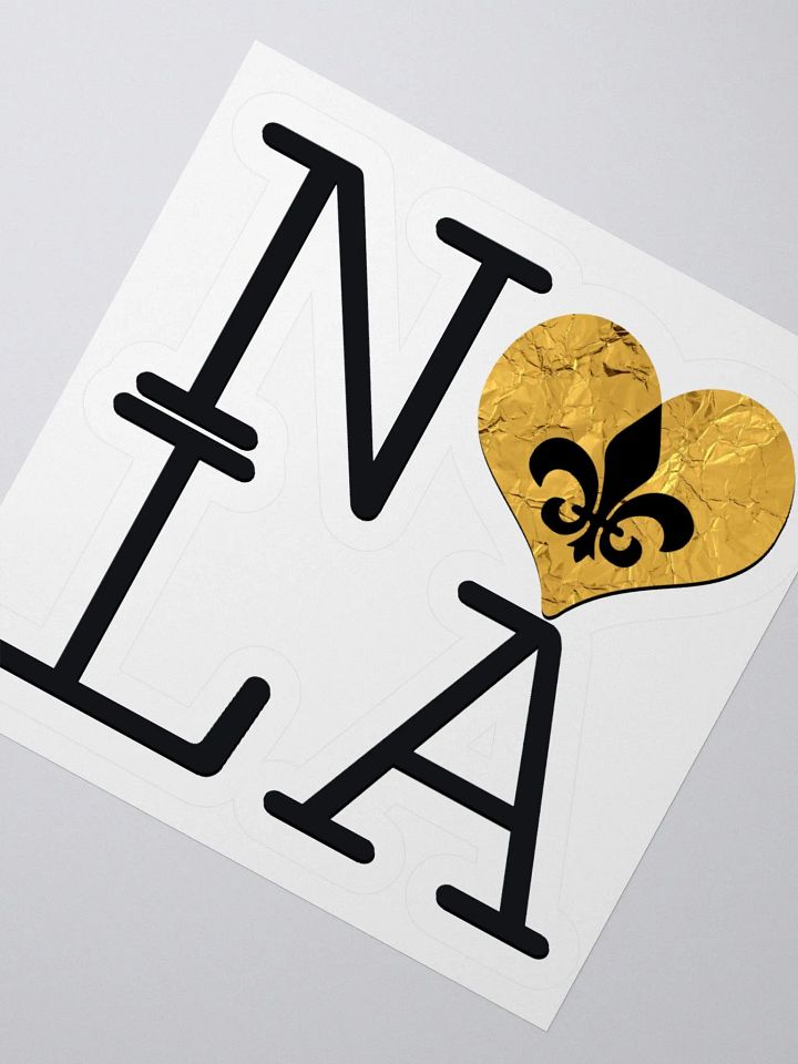 I LOVE NOLA **BIGSHOT STICKER** (GOLD WRAP HEART + IMAGE POP) product image (2)