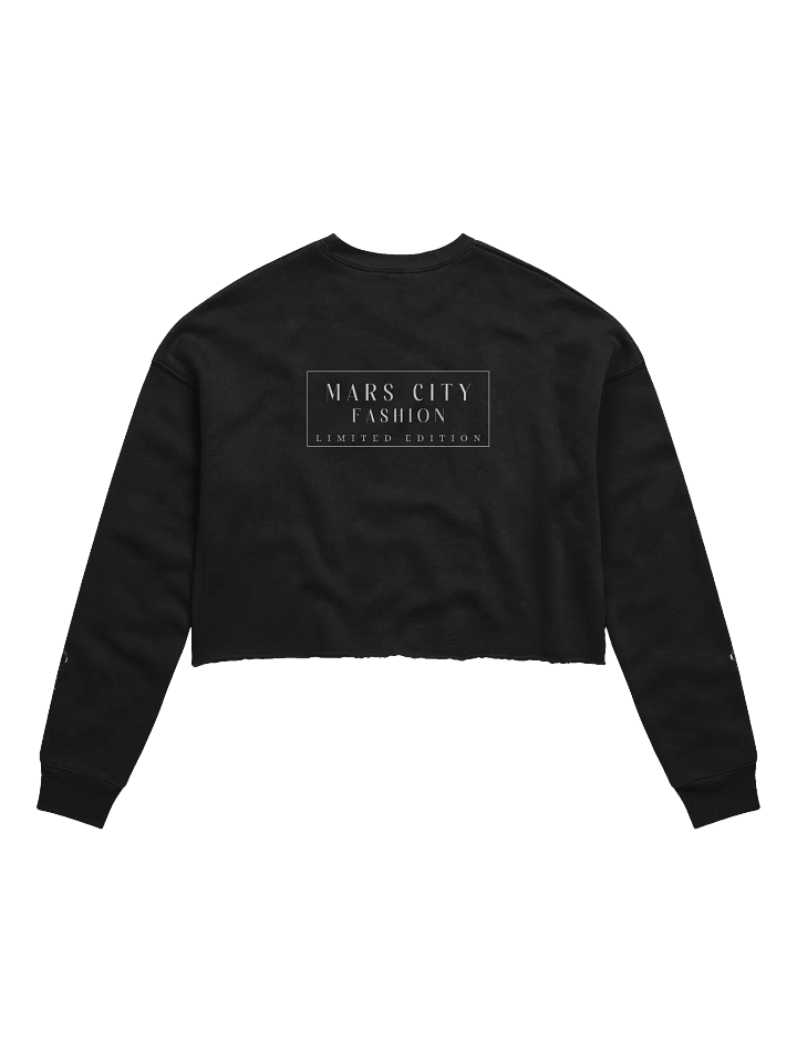 MARS CITY Double White Oultine Astronaut Cropped Sweatshirt product image (2)