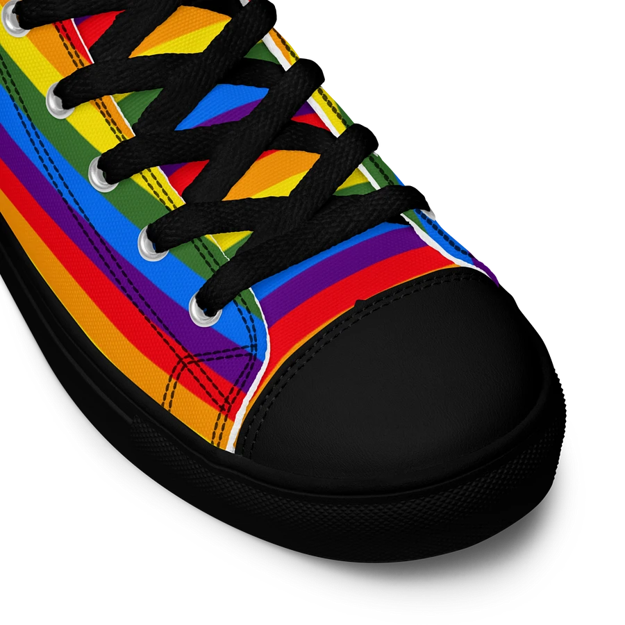Rainbow and Black Flower Sneakers product image (46)