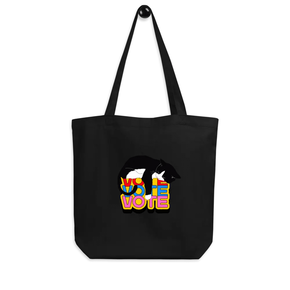 Slumbering Cat Vote Tote Bag product image (6)