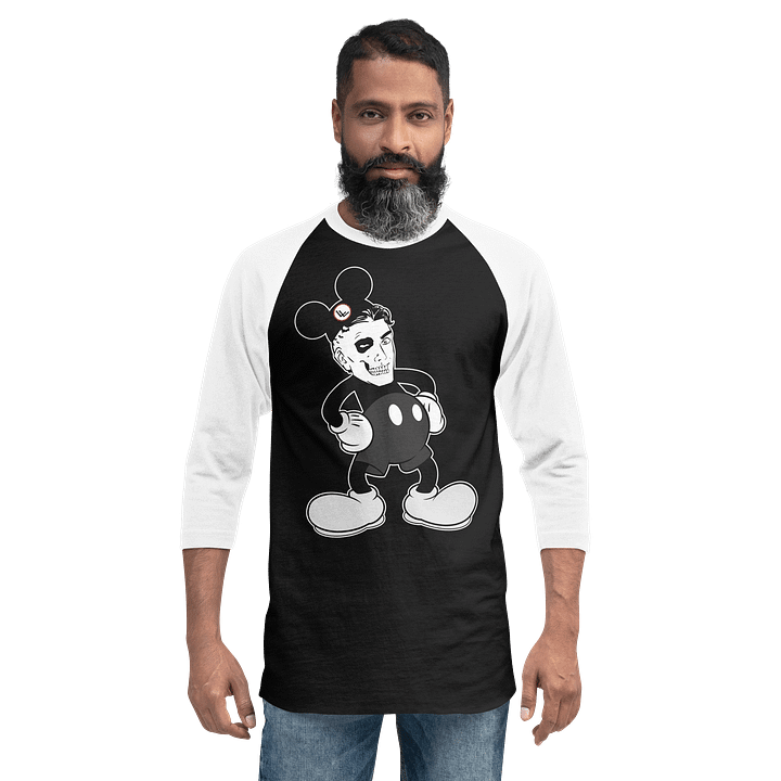 Disnerd Lucky Leal Raglan | Black/White product image (2)
