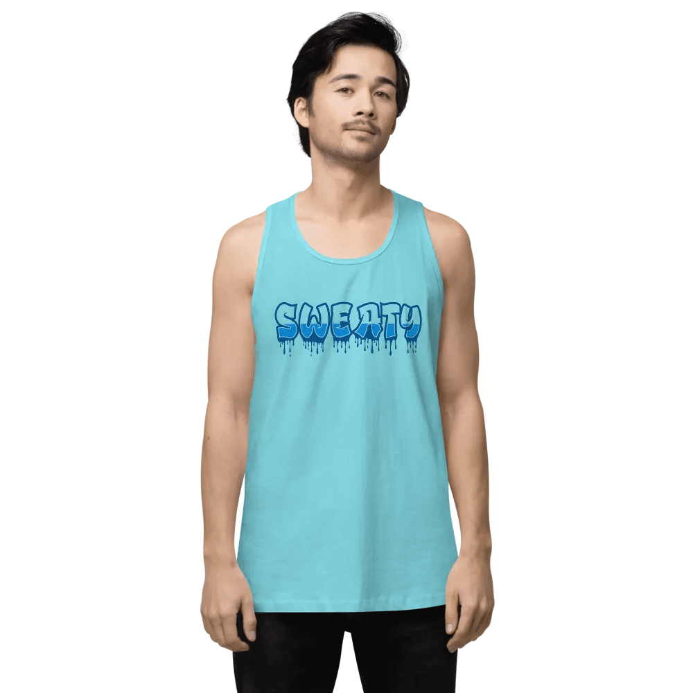 Sweaty Blue Logo Tank Top product image (17)