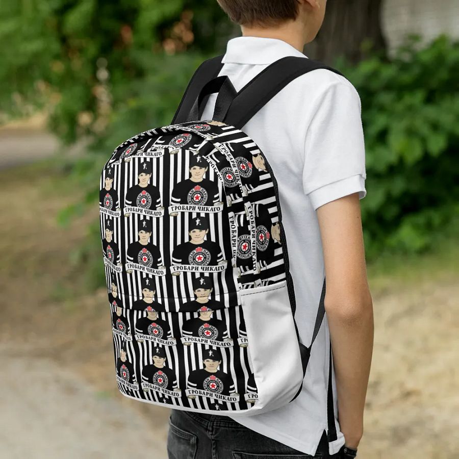 Grobari Čikago KK Partizan All-Over Print Backpack product image (5)
