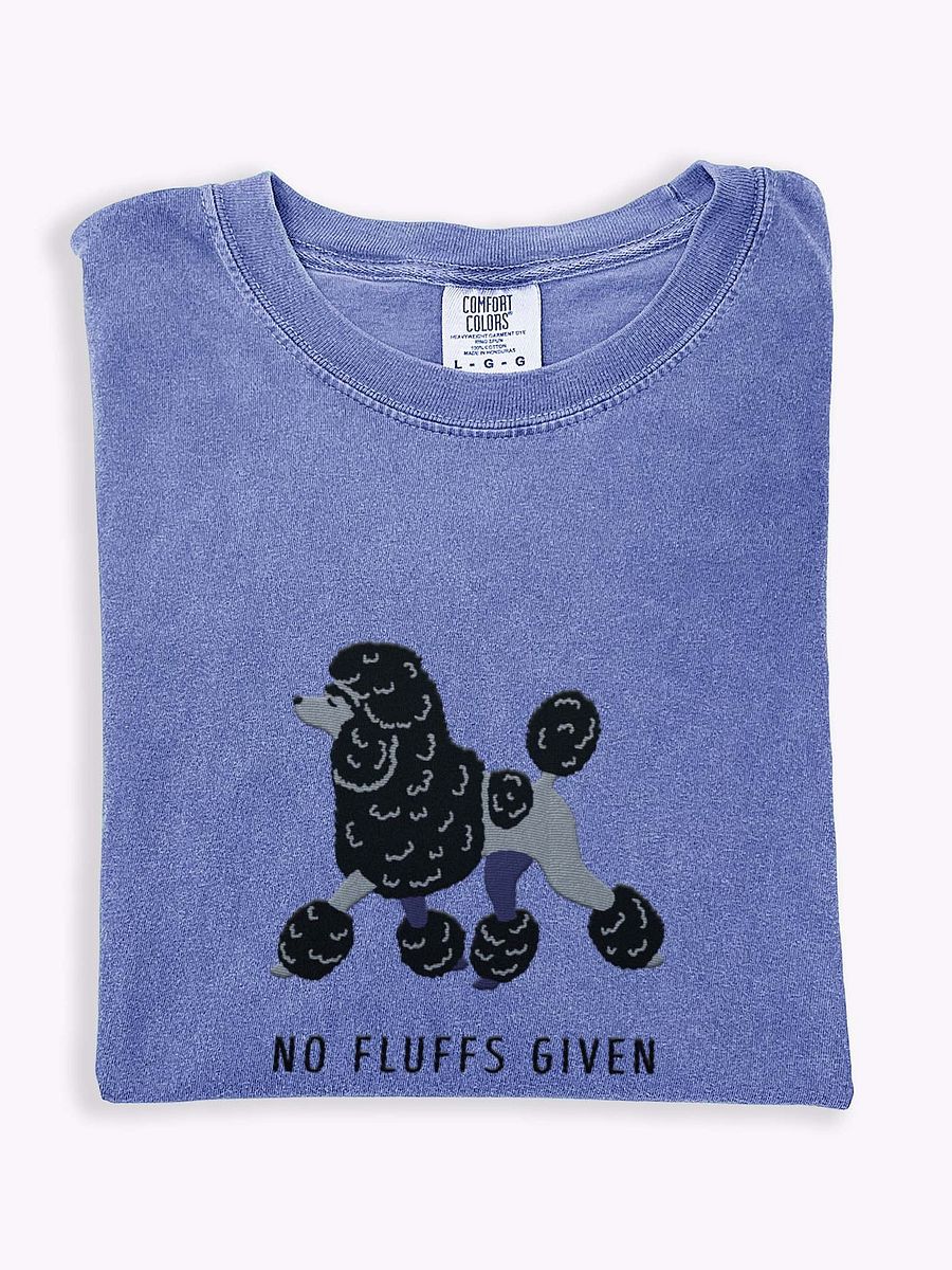 No Fluffs Given T-Shirt(Embroidered) of a Standard Poodle(Black) product image (1)