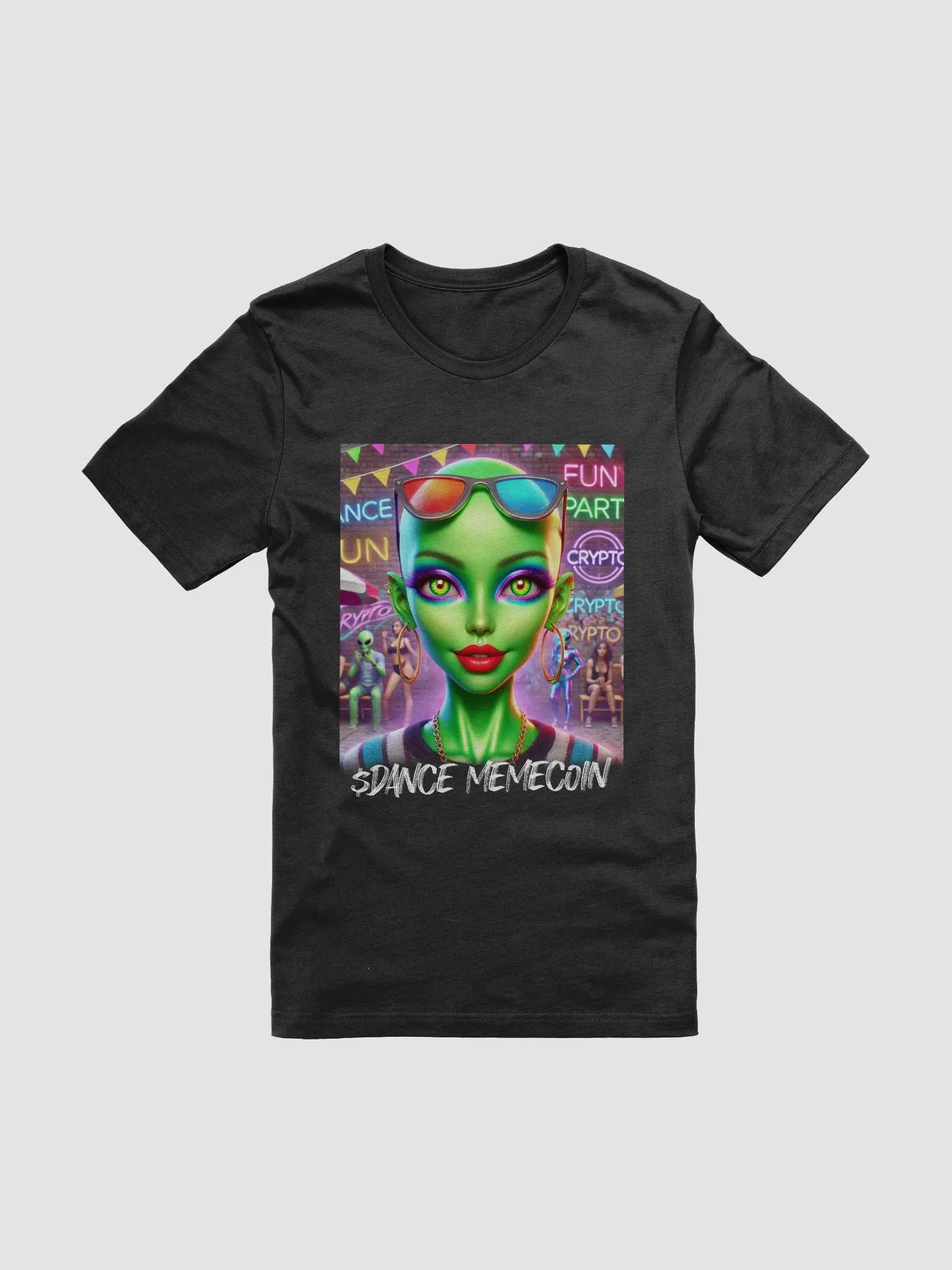 PRETTY ALIEN - DANCE MEMECOIN - PREMIUM TEE - BLACK product image (4)