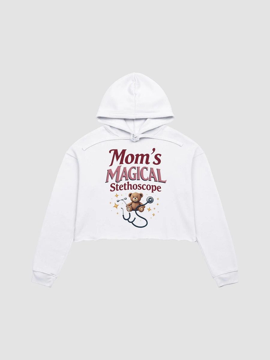Mom's Magical Stethoscope Teddy crop Hoodie product image (1)