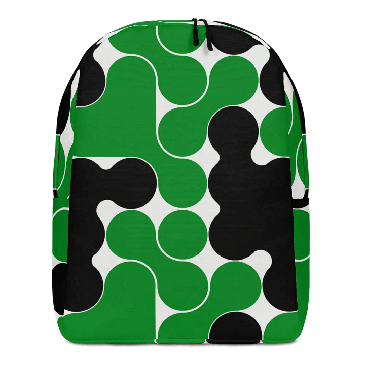 Green & Black Circles All-Over Print Minimalist Backpack product image (1)