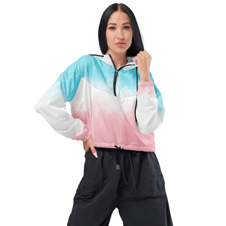 All-Over Print Women's Cropped Windbreaker product image (1)