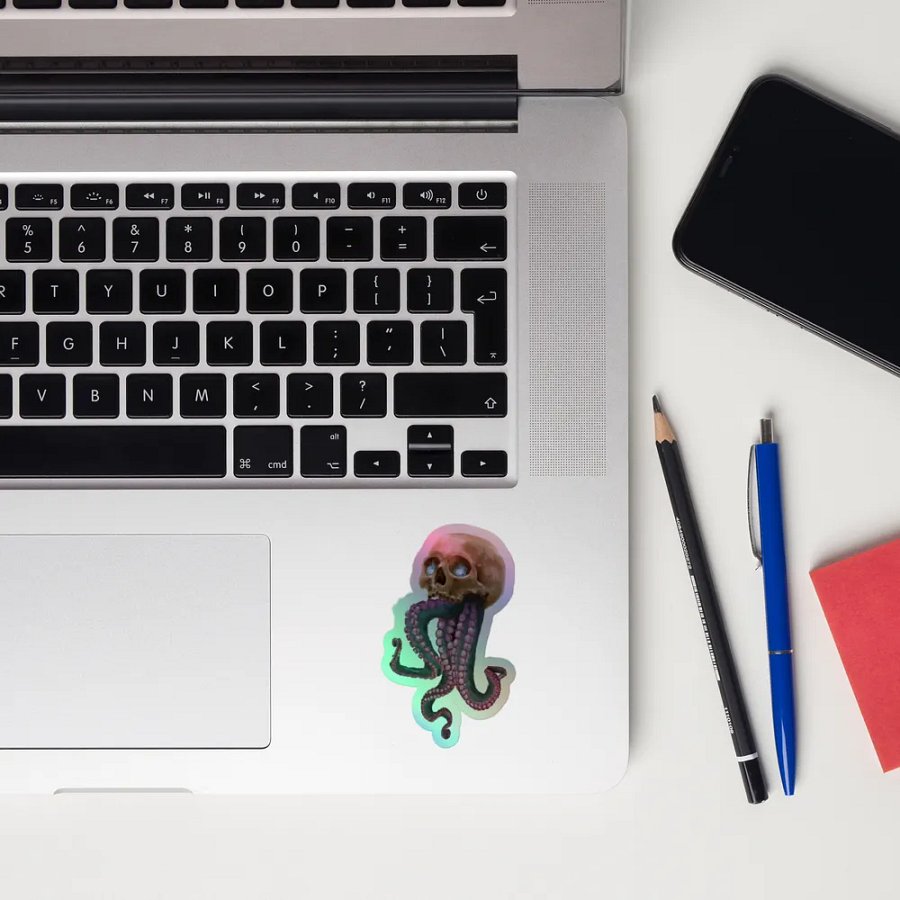 Skull & Tentacles Foil Sticker by Chori product image (10)